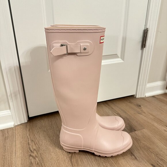 HUNTER Original Tall Rain Boot in Light Natural Size US 8 - Picture 5 of 9